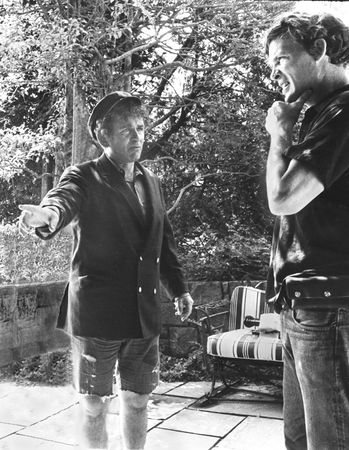 Norman Mailer directing cameraman Pennebaker on set of Maidstone, Long Island 1968 © Daniel Kramer.