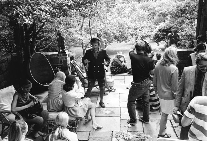 Norman Mailer directing scene on set of Maidstone, Long Island, 1968 © Daniel Kramer.