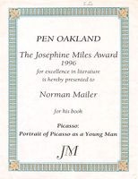 Josephine Miles Award.