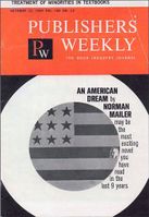 Cover of Publishers’ Weekly featuring the forthcoming Dial Press version of An American Dream, 12 October 1964.
