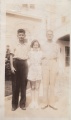 Norman, Barbara and Uncle Alec Mailer in front of the Scarboro in 1939.