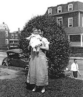 Mailer with his mother Fan, Long Branch, NJ, 1923.
